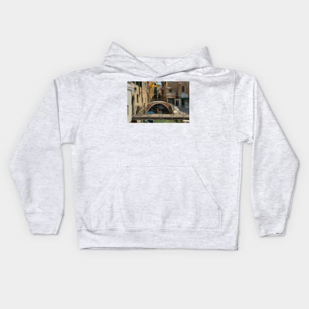 Small Canal in Venice Kids Hoodie by Violaman